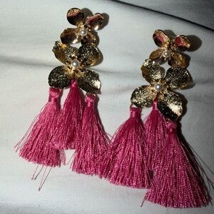 Lilly Pulitzer Via Flora Tassel Earrings Roxie Pink